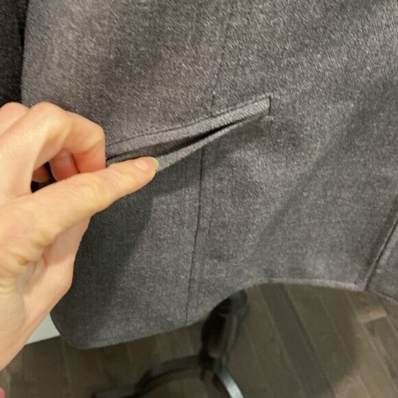 Ralph Lauren Jacket Blazer Wool Gray Zip Up Size 20 - Picture 11 of 16